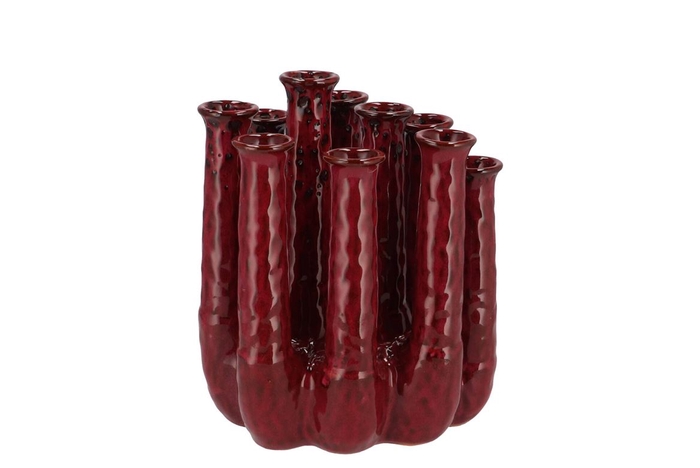 <h4>Inga Jahra Purple Vase Tube Active Glaze 20x16x24cm</h4>