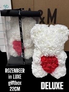 <h4>ARR BEER ZIJDE ROOS WIT 22CM</h4>