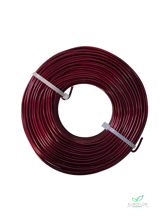 ALUMINIUM WIRE 2MM BORDEAUX 60M 500GR