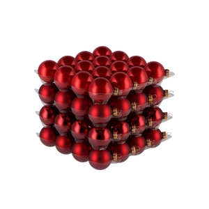 Glass Ball Christmas Red 40mm P/64