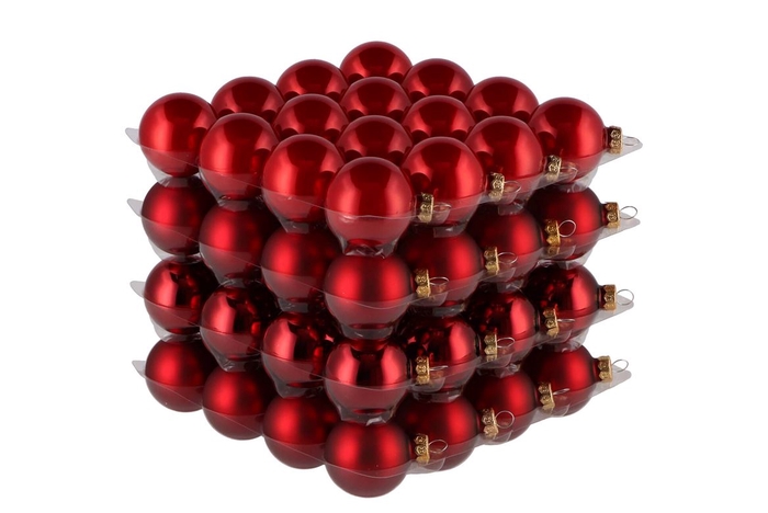 <h4>Glass Ball Christmas Red 40mm P/64</h4>