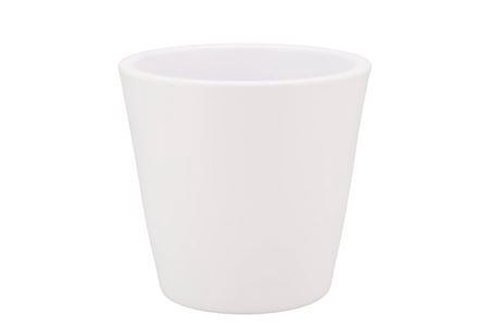 <h4>Vinci Matt White Container Pot 18x16cm</h4>