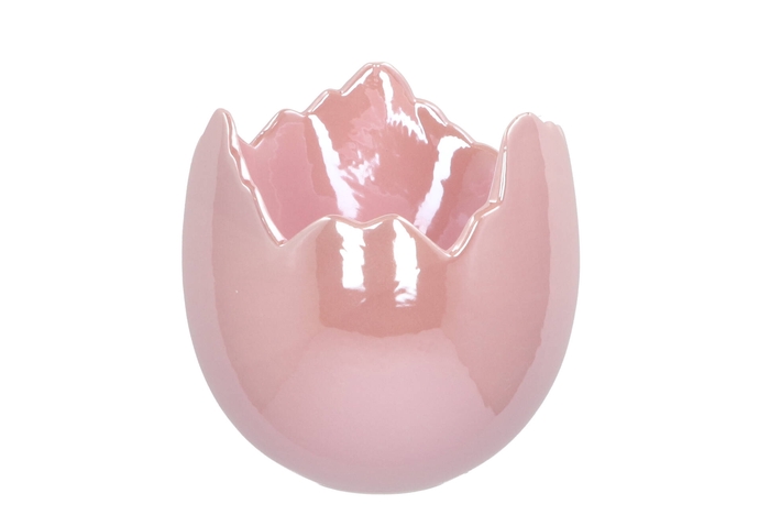 Easter Egg Pearl Pink Pot 15x15cm