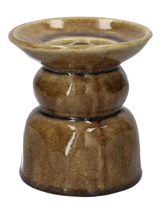 <h4>DF03-741358200 - Candle hldr Novi d11.5xh12.5 mocca</h4>