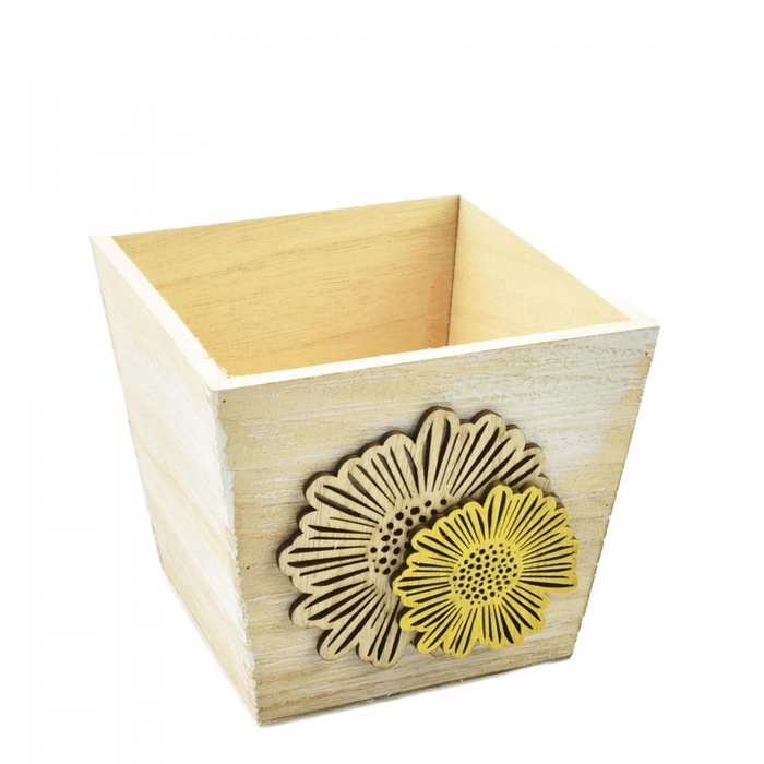 <h4>Wood Dona pot flower d13.5*12cm</h4>