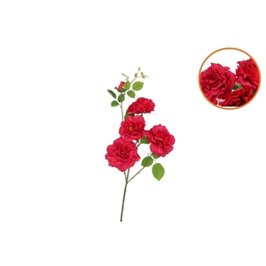 Silk Wild Rose Red Single Stem 116cm Nm