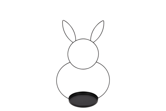<h4>Rabbit Metal Stand With Coaster And Glass 41x25cm Nm</h4>