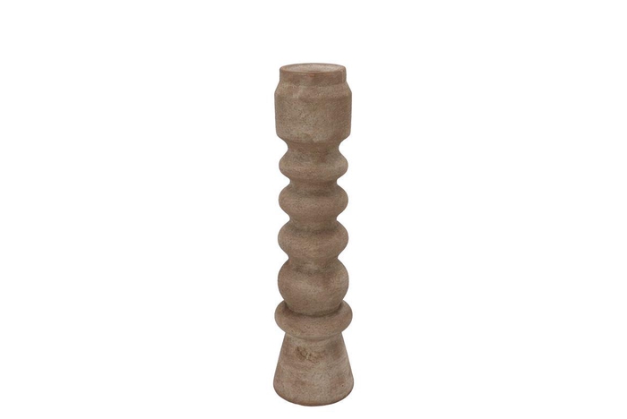 Florence Antique Bronze Candle H Swirl 10x10x39cm