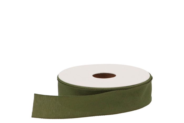 Ribbon Textile 66 Moss Green 20mx25mm