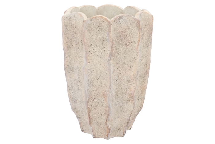 <h4>Alaska Wavy Sand Vase 22x21x30cm</h4>