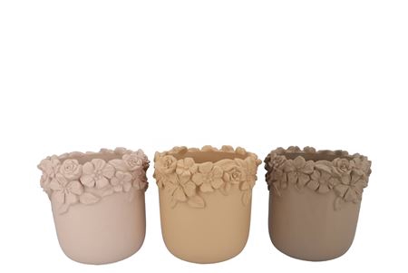 <h4>Gigi Natural Brown Mix Flower Pot Ass 27x27x25m</h4>