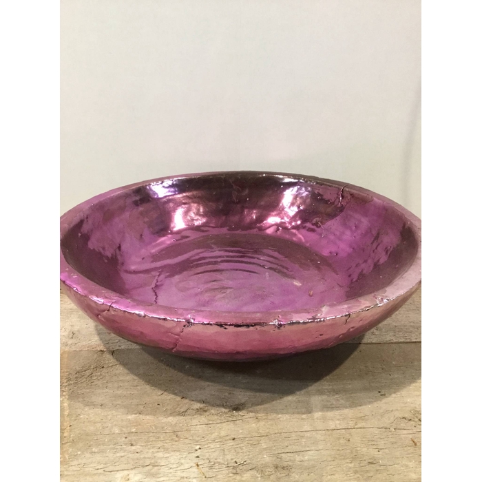 <h4>SHINY PLANTER  DARK PINK 38*38*10CM *opruiming*</h4>