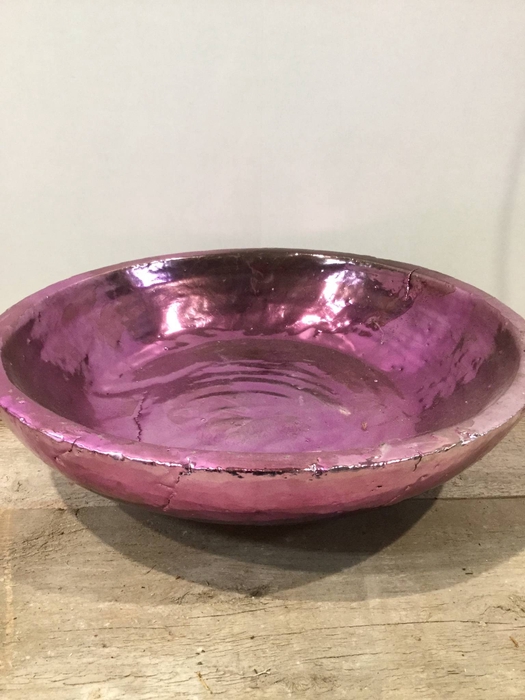 SHINY PLANTER  DARK PINK 38*38*10CM *opruiming*