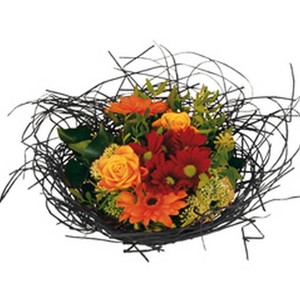 Bouquet holder woody Ø25cm black 10pce/bundle