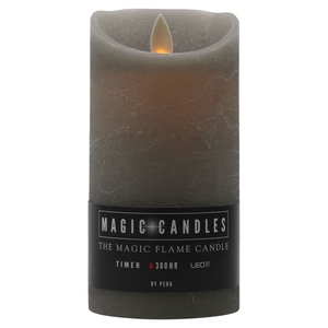 DF12-MB-20141 - Led candle 75x150mm l grey timer