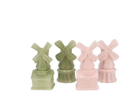 <h4>Holland Pistache/pink Vase Mill Ass 9x8x18cm</h4>