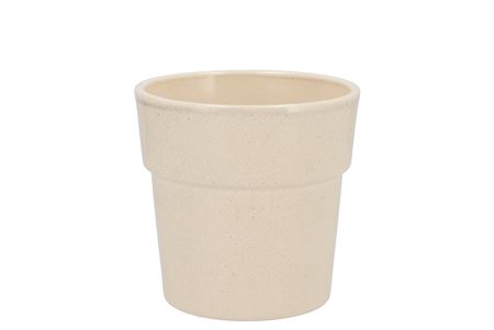 <h4>Ceramic Beige Stone Pot Orchid Edge 13cm</h4>