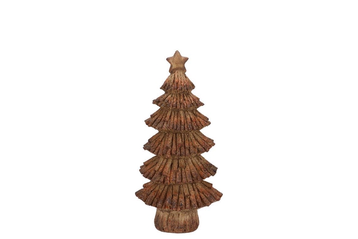 <h4>Wonderland Scottish Brown Tree Star 11x7x19cm Nm</h4>