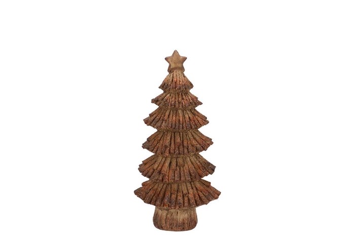 <h4>Wonderland Scottish Brown Tree Star 11x7x19cm</h4>