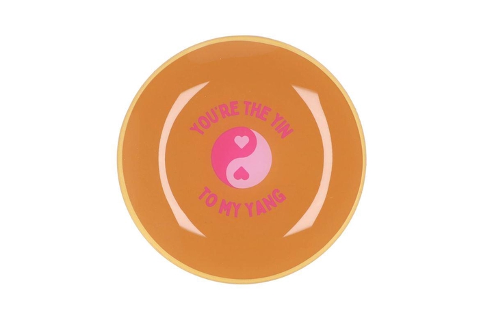 <h4>Plate Round Yin Yang 18x18x2cm</h4>