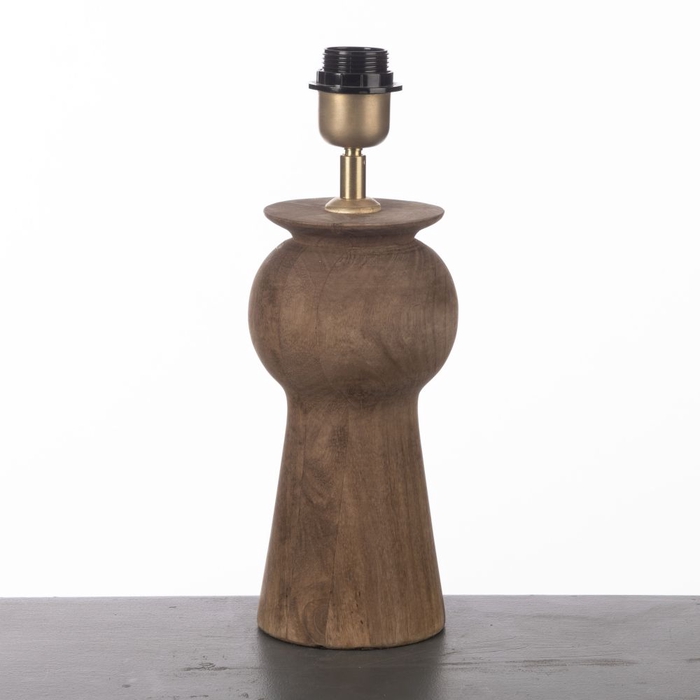 <h4>Lamp Mango Wood Brown 12c Ø12x</h4>