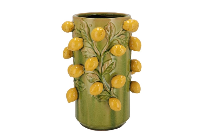 Fruit Lemon Green Cilinder 21x31cm