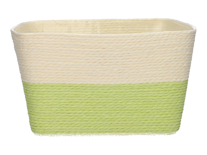 <h4>DF06-720225800 - Basket Riley1 Duo 18.5x18.5x10 cream/lime</h4>