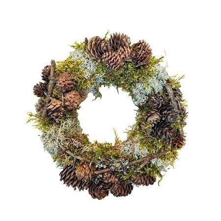 <h4>Wr Autumn Pine Cone Moss 25cm</h4>