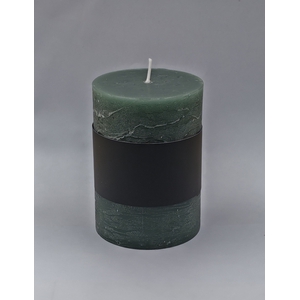 DF11-731280400 - Pillar candle Lucian d6.8xh9.5 rustic forest green