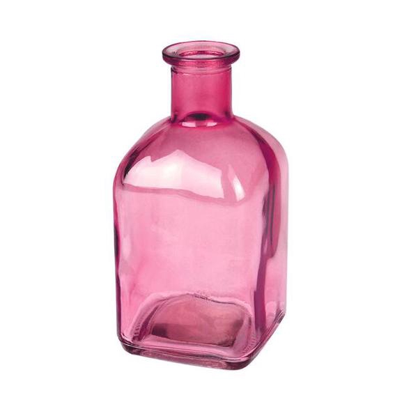 <h4>Vaas Bamako glas L6.5xB6.5xH13cm roze transparant</h4>