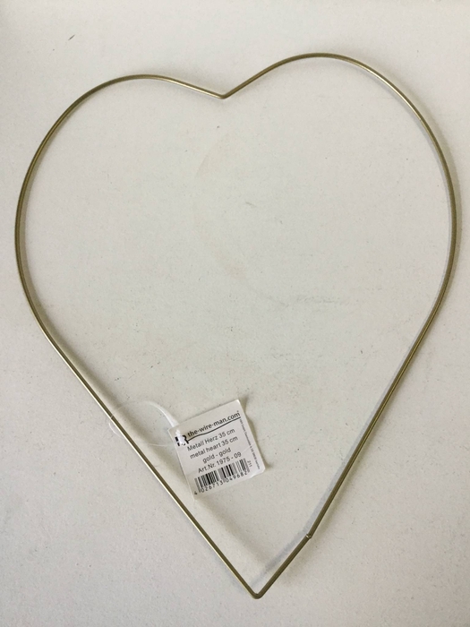 METAL RING HEART SINGLE 035CM GOLD