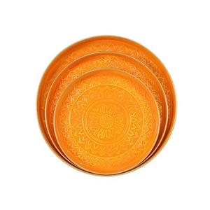 PLATE LOTUS MANDALA S3 H3D40 ORANGE