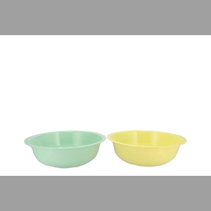 Zinc Basic Pastel Green/yellow Bowl 36x11cm Nm