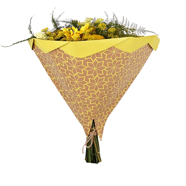 <h4>Hoes 35x35cm Foldio 50gr Recycled kraft Bluma geel 250/ds</h4>