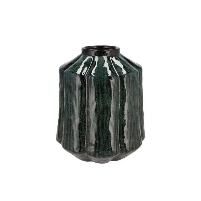 <h4>Kiran Majestic Dark Green Vase 26x26x31cm Nm</h4>