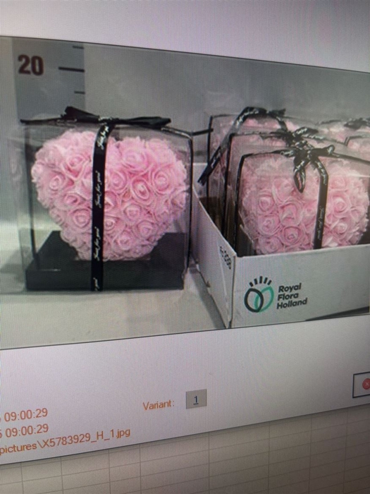 Deco Heart Pink 14cm