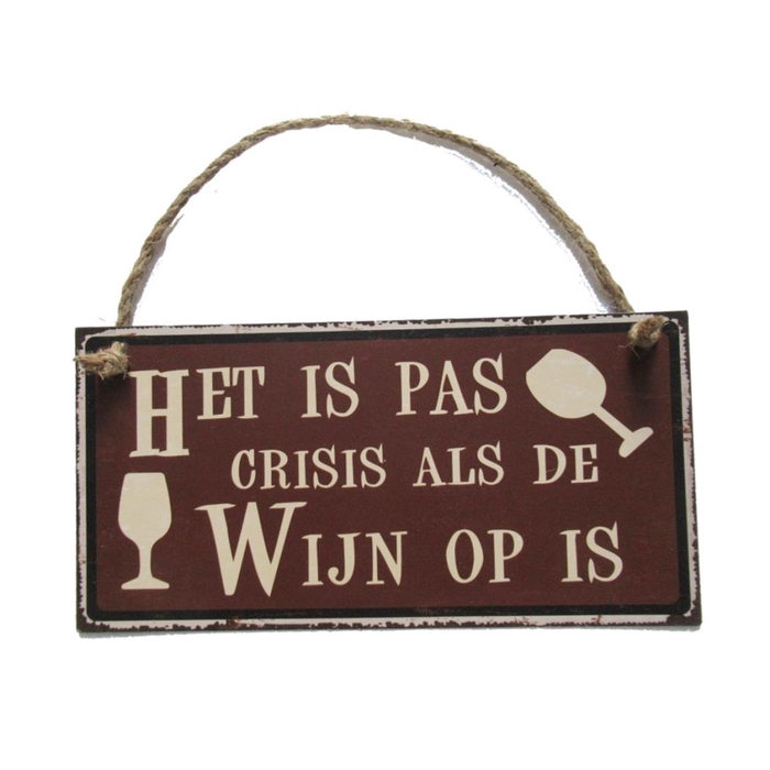 <h4>Wall Hanger Metal Crisis Wijn</h4>