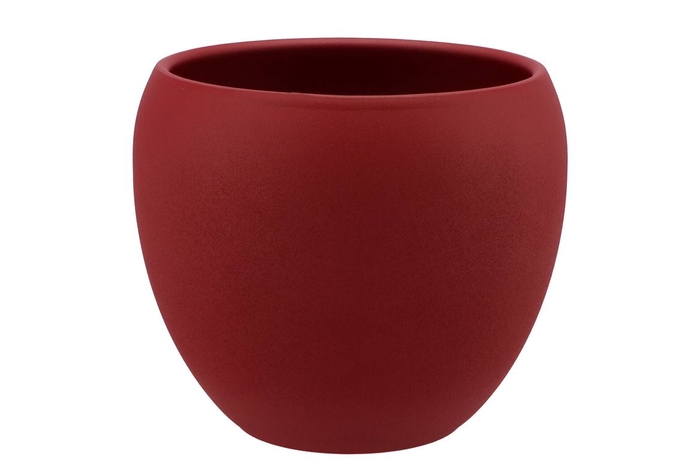 <h4>Vinci Red Velvet Flower Pot 22x19cm</h4>