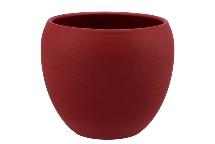 Vinci Red Velvet Flower Pot 22x19cm Nm