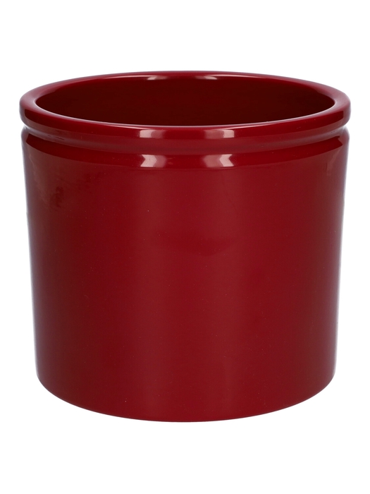 <h4>DF03-885097177 - Pot Lucca1 d23.3xh21.5 winered shiny</h4>
