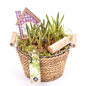 Touw met zink schaal 15cm