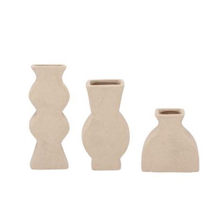 Lisboa Sand Vase Organic S/3 6x11/9x6x18/9x6x24