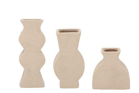 <h4>Lisboa Sand Vase Organic S/3 6x11/9x6x18/9x6x24</h4>