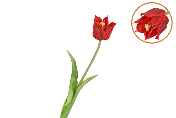 <h4>Silk Tulip Single Red 48cm</h4>