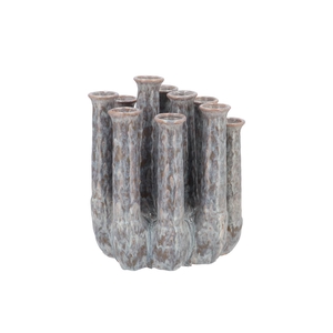 Inga Jahra Grey Vase Tube Active Glaze 26x17x29cm