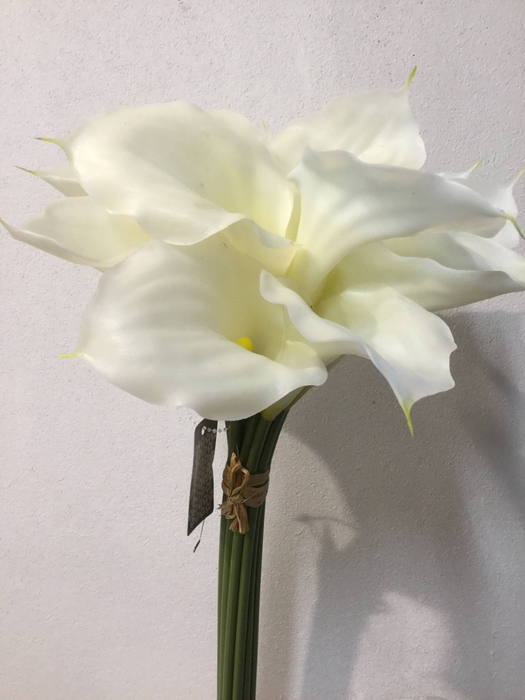 SILK FLOWERS - CALLA BUNDLE X12 CREAM 45CM