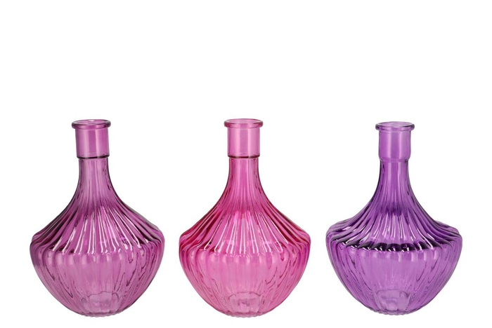 <h4>Dayah Sky Purple Mix Glass Vase 17x24cm Nm</h4>