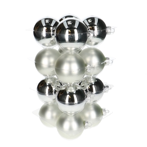 Kerstbal Bal  80mm combi x16