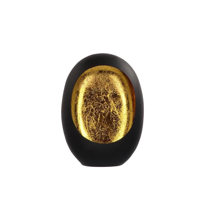 <h4>Marrakech Black/gold Egg T-light 20x10x28cm</h4>