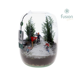 Green Bottle Isabella Large Kerst met arrangement